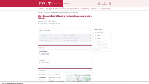 Skövde psykologmottagning föräldraskap och små barn, Skövde