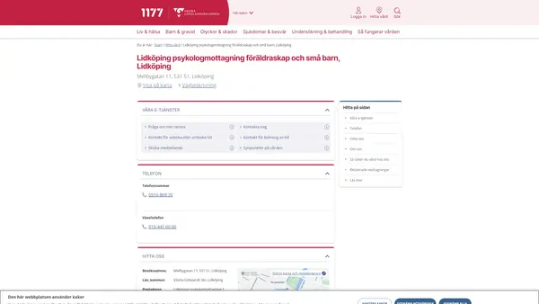 Lidköping psykologmottagning föräldraskap och små barn, Lidköping