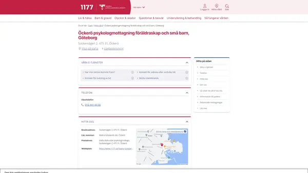 Öckerö psykologmottagning föräldraskap och små barn, Göteborg