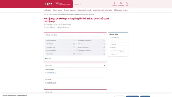 Herrljunga psykologmottagning föräldraskap och små barn, Herrljunga