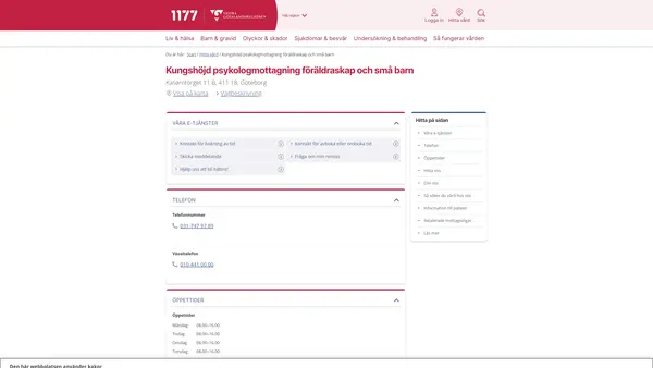 Kungshöjd psykologmottagning föräldraskap och små barn, Göteborg