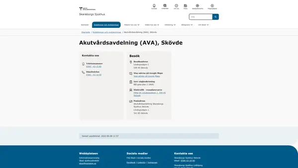 Medicin akutvårdsmottagning, Skövde