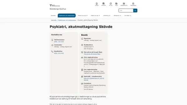 Psykiatri akutmottagning, Skövde