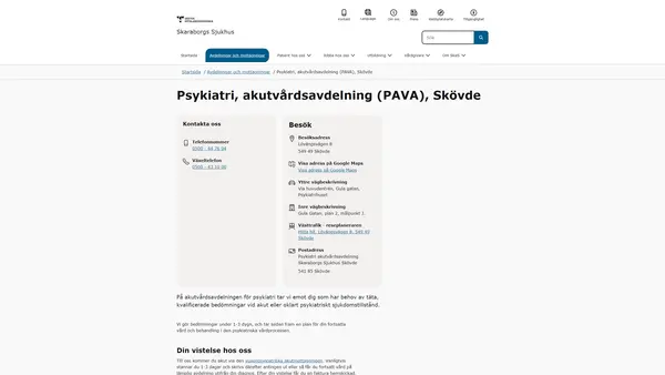 Psykiatri akutvårdsavdelning, Skövde