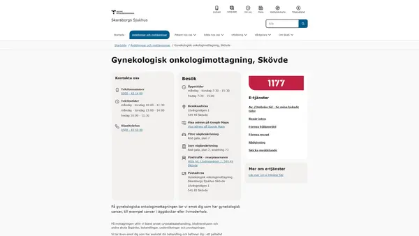 Gynekologisk onkologimottagning, Skövde