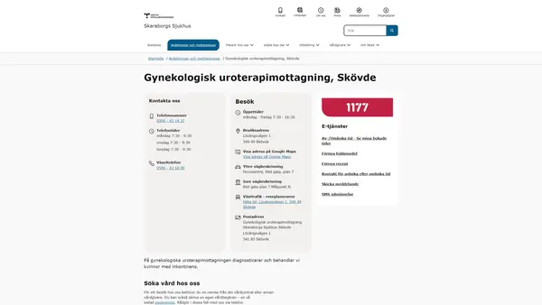 Gynekologisk uroterapimottagning, Skövde