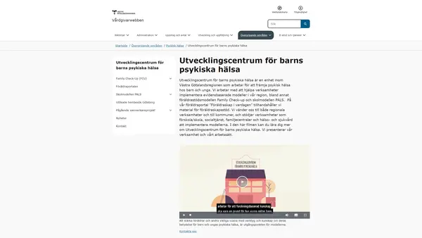 Utvecklingscentrum för barns psykiska hälsa, Göteborg