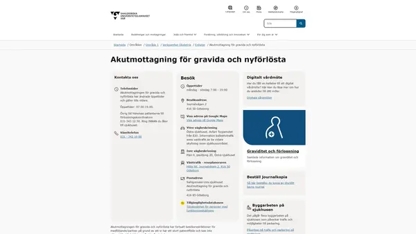 Akutmottagning för gravida och nyförlösta, Göteborg