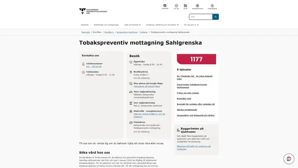 Tobaks- och nikotinpreventiv mottagning, Göteborg