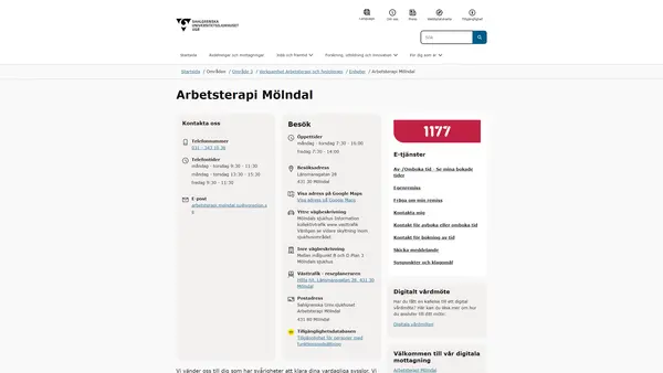 Armprotescentrum arbetsterapi Mölndal, Mölndal