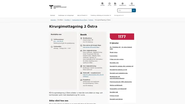 Kirurgimottagning 2 Östra, Göteborg