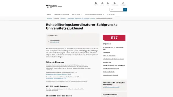 Rehabiliteringskoordinatorer, Göteborg