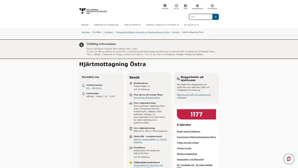 Hjärtmottagning Östra, Göteborg