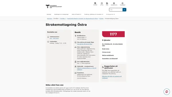 Strokemottagning Östra, Göteborg