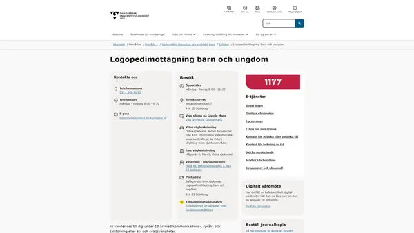 Logopedimottagning Partille, Göteborg