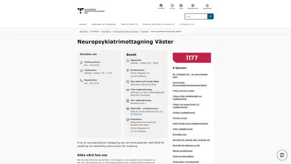 Digital Neuropsykiatrimottagning, Göteborg