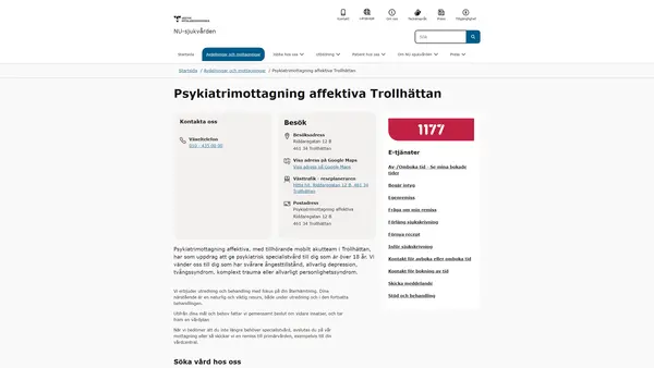 Psykiatrimottagning affektiva Trollhättan, Trollhättan