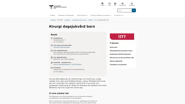 Kirurgi dagsjukvård barn