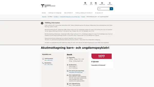 Jourmottagning barn- och ungdomspsykiatri