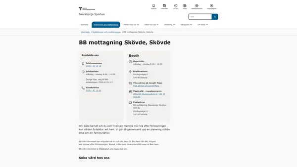 BB mottagning Skövde, Skövde