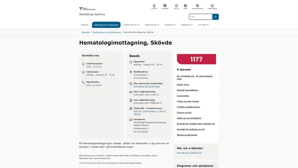 Hematologimottagning Skövde