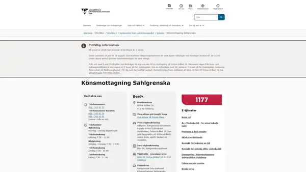 Könsmottagning Sahlgrenska, Göteborg