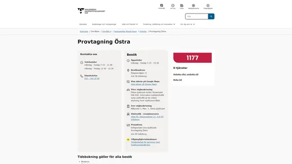 Provtagning Östra, Göteborg