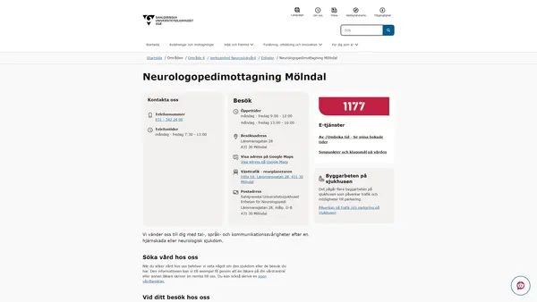 Neurologopedimottagning Mölndal, Mölndal
