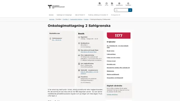 Onkologimottagning 2 Sahlgrenska, Göteborg