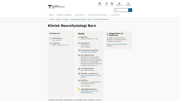 Klinisk neurofysiologimottagning Östra, Göteborg