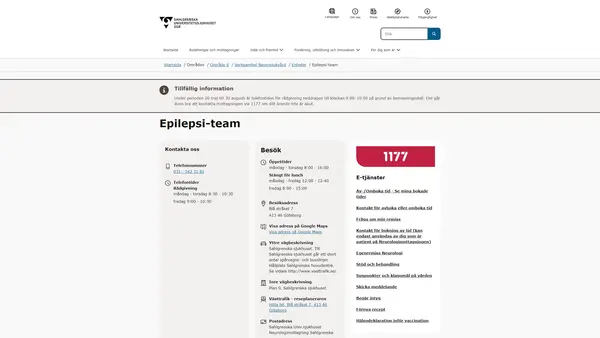 Epilepsi-team, Göteborg