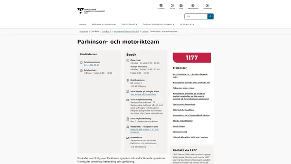 Parkinson- och motorikteam, Göteborg