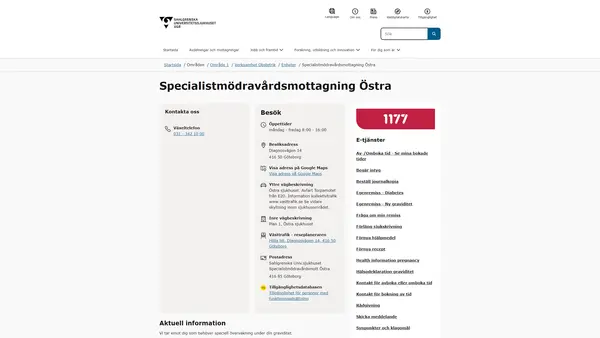 Specialistmödravårdsmottagning Östra, Göteborg