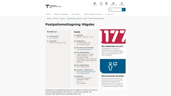 Postpoliomottagning Högsbo, Göteborg