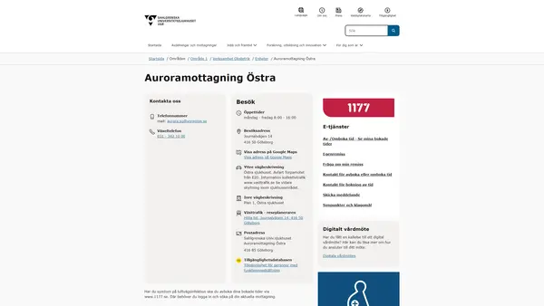 Auroramottagning Östra, Göteborg