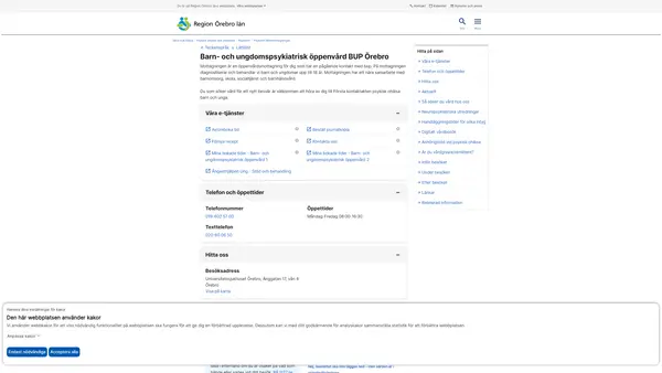 Barn- och ungdomspsykiatrisk öppenvård BUP Örebro