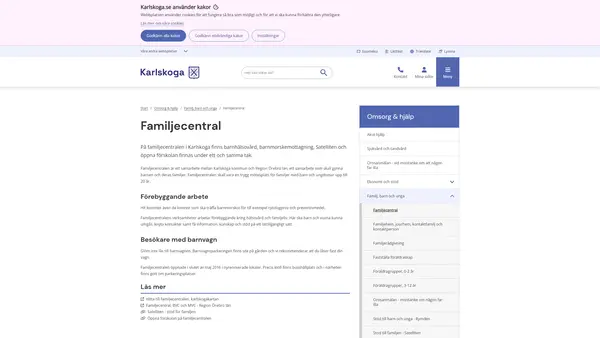 Barnmorskemottagningen familjecentralen Karlskoga