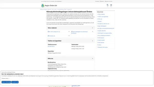 Könsdysforimottagningen Universitetssjukhuset Örebro