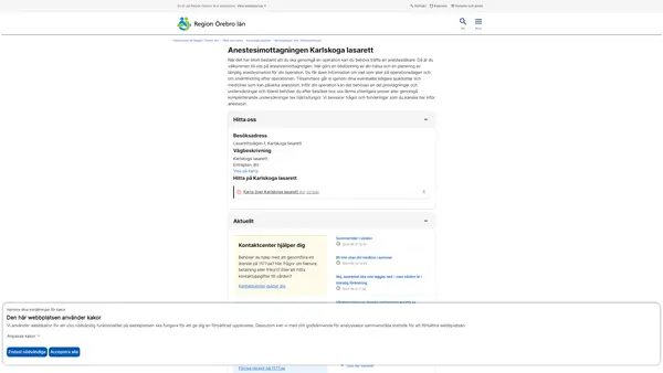 Anestesimottagningen Karlskoga lasarett