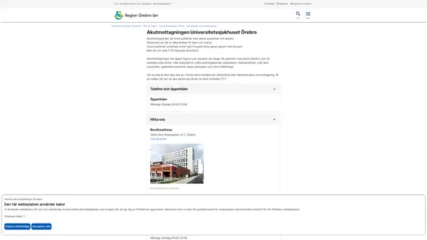 Akutmottagningen Universitetssjukhuset Örebro, Örebro