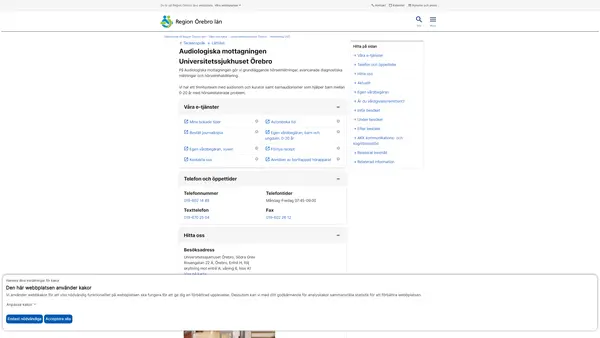 Audiologiska mottagningen Universitetssjukhuset Örebro