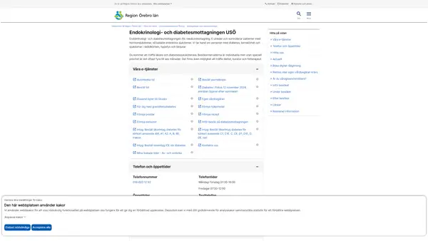 Endokrinologi- och diabetesmottagningen USÖ, Örebro