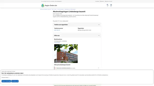Akutmottagningen Lindesbergs lasarett, Lindesberg
