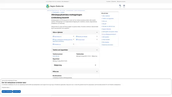 Allmänpsykiatriska mottagningen Lindesberg lasarett