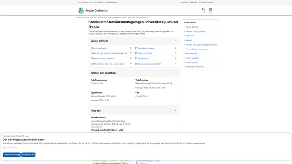Specialistmödravårdsmottagningen Universitetssjukhuset Örebro