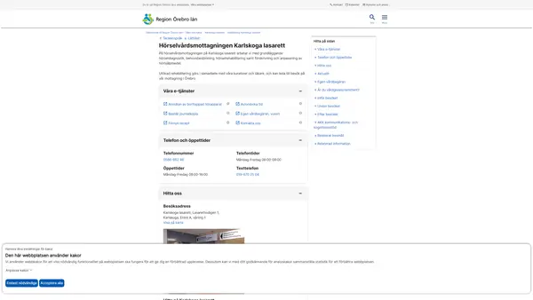 Hörselvårdsmottagningen Karlskoga lasarett
