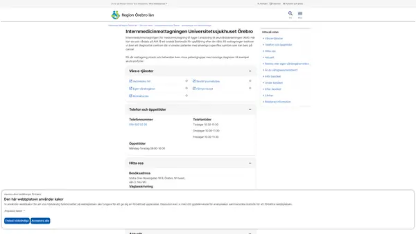 Internmedicinmottagningen Universitetssjukhuset Örebro