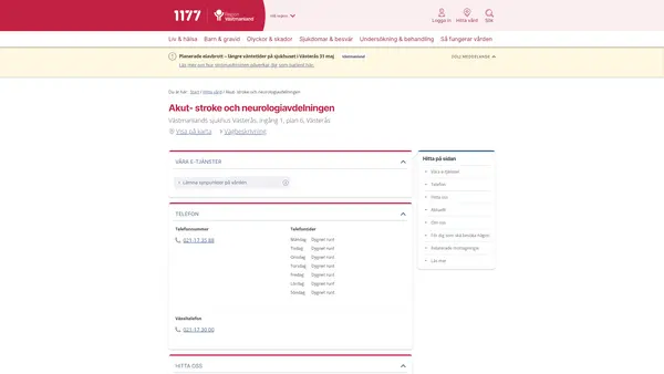 Akut- stroke och neurologiavdelningen