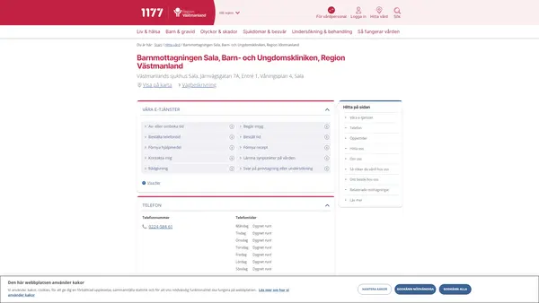 Barnmottagningen Sala, Barn- och Ungdomskliniken, Region Västmanland