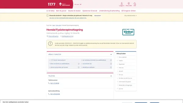 Hemdal Fysioterapimottagning